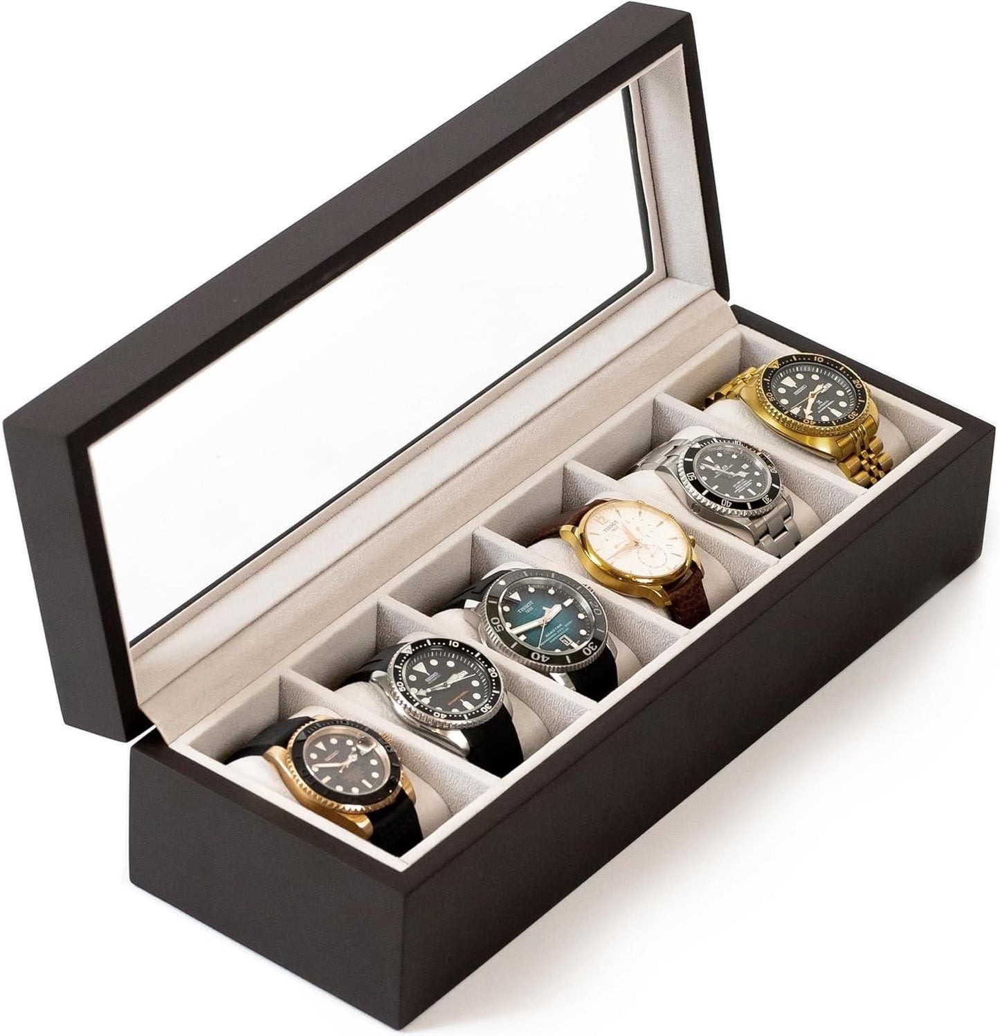 Watch Box Organizer with Glass Display